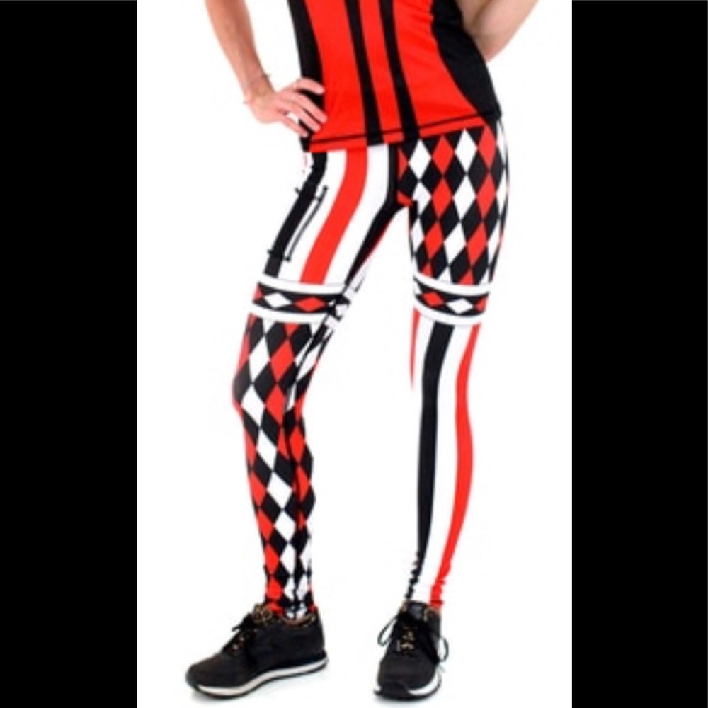 NWT InkNBurn Harlequin Leggings (Size 4)